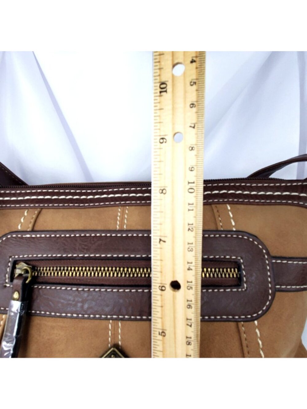 B.O.C. Saddle Brown‎ & Chocolate Crossbody Bag With Adjustable Strap NWT - Picture 9 of 10